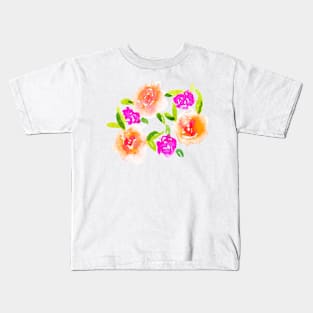 Watercolor Flower Cluster Kids T-Shirt